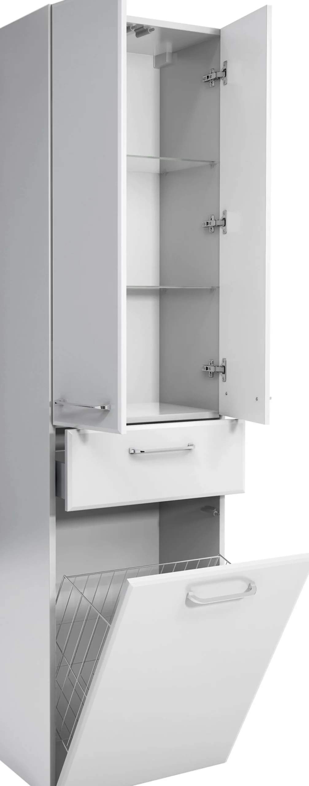 Saphir Badmöbel-Set »Quickset 341 6-teilig, Waschbeckenunterschrank und LED-Spiegelschrank« Set, 6 Stk. tlg.