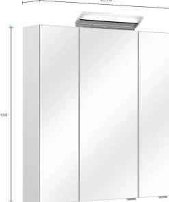 Saphir Badmöbel-Set »Quickset 341 6-teilig, Waschbeckenunterschrank und LED-Spiegelschrank« Set, 6 Stk. tlg.