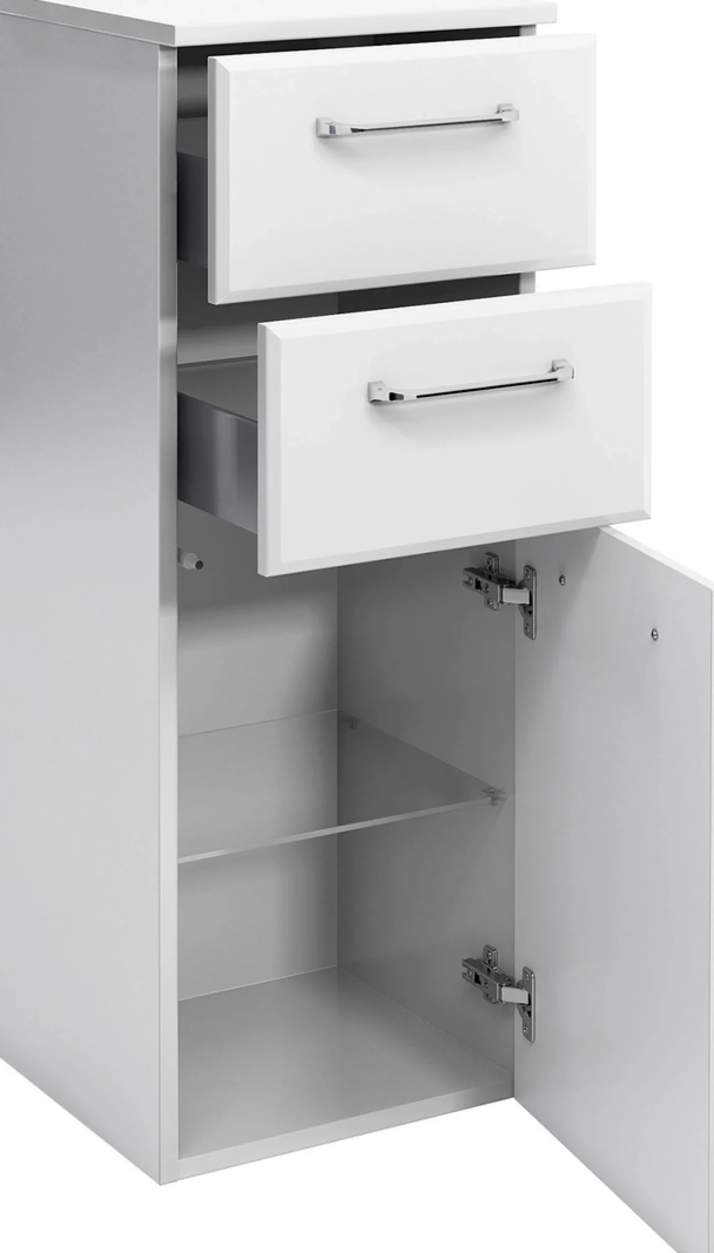 Saphir Badmöbel-Set »Quickset 341 6-teilig, Waschbeckenunterschrank und LED-Spiegelschrank« Set, 6 Stk. tlg.