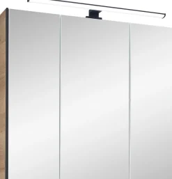 Saphir Badmöbel-Set »Quickset 395 3-teilig, Keramikwaschtisch mit LED-Spiegelschrank« 5 Stk. tlg.