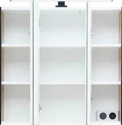 Saphir Badmöbel-Set »Quickset 395 3-teilig, Keramikwaschtisch mit LED-Spiegelschrank« 5 Stk. tlg.