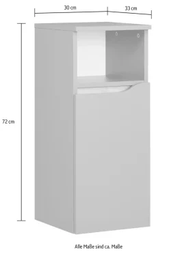 Saphir Badmöbel-Set »Quickset 5-teilig, Keramik-Aufsatzbecken und LED-Spiegelschrank« 7 Stk. tlg.