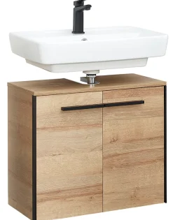 Saphir Badmöbel-Set »Quickset 395 4-teilig, Waschbeckenunterschrank mit LED-Spiegelschrank« 4 Stk. tlg.