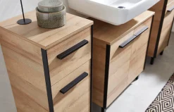 Saphir Badmöbel-Set »Quickset 395 4-teilig, Waschbeckenunterschrank mit LED-Spiegelschrank« 4 Stk. tlg.