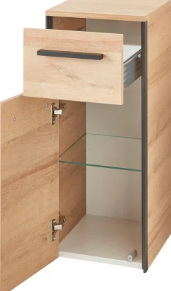 Saphir Badmöbel-Set »Quickset 395 4-teilig, Waschbeckenunterschrank mit LED-Spiegelschrank« 4 Stk. tlg.