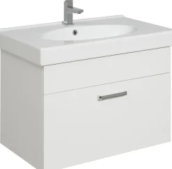 Saphir Badmöbel-Set »Quickset 312 5-teilig, Keramik-Waschtisch und LED-Spiegelschrank« Set, 5 Stk. tlg.