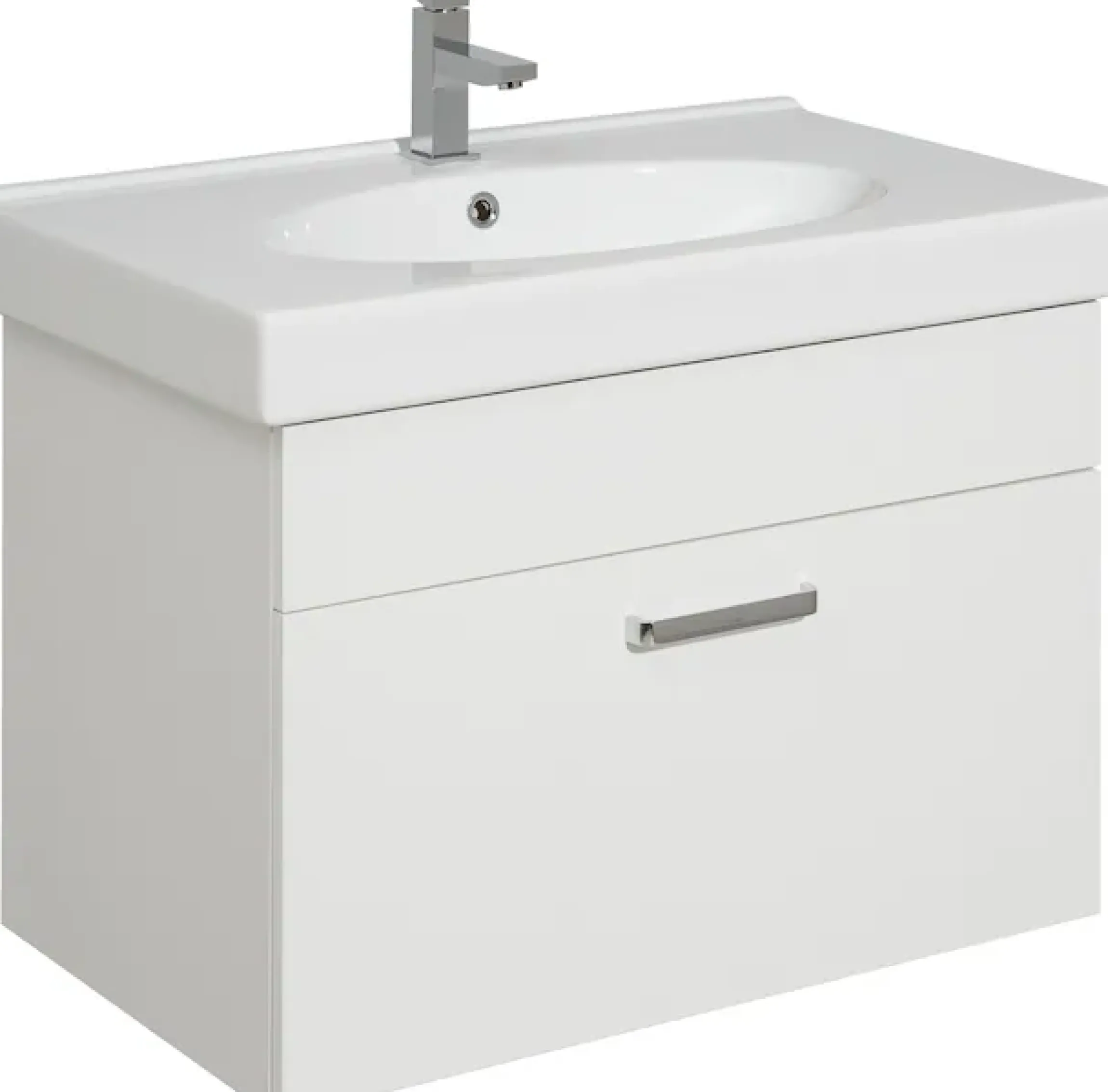 Saphir Badmöbel-Set »Quickset 312 5-teilig, Keramik-Waschtisch und LED-Spiegelschrank« Set, 5 Stk. tlg.
