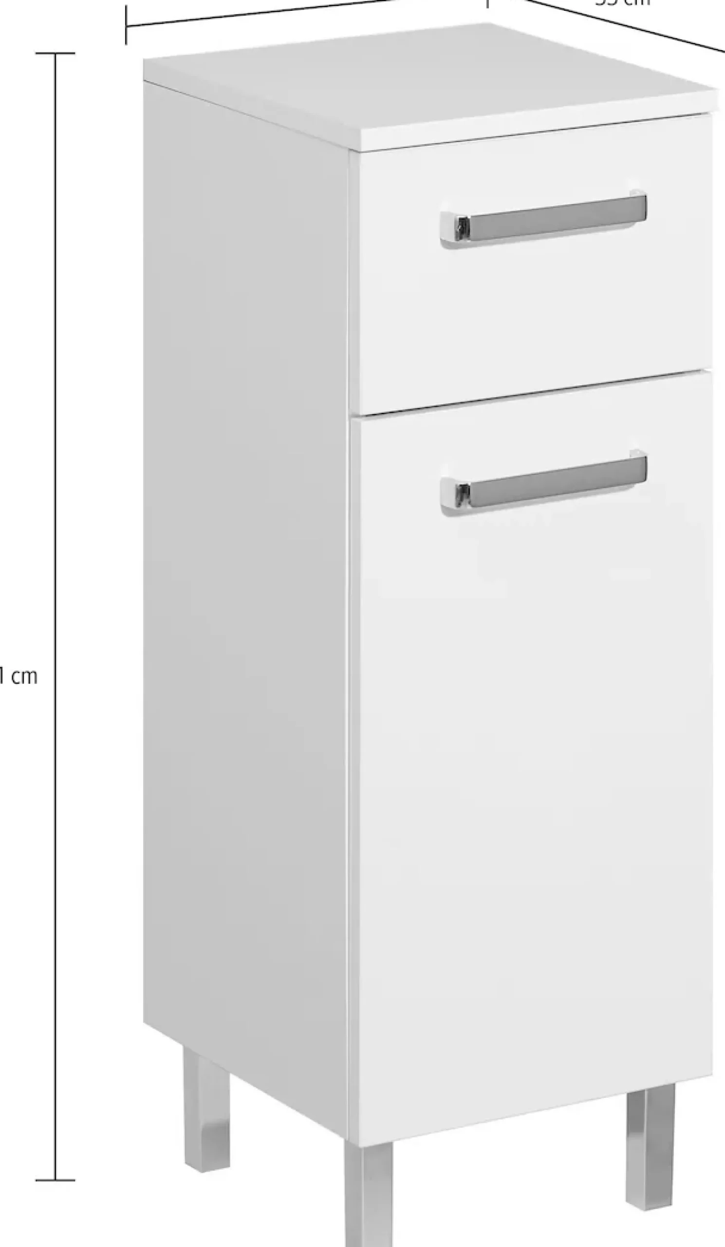 Saphir Badmöbel-Set »Quickset 312 5-teilig, Keramik-Waschtisch und LED-Spiegelschrank« Set, 5 Stk. tlg.