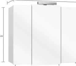 Saphir Badmöbel-Set »Quickset 312 5-teilig, Keramik-Waschtisch und LED-Spiegelschrank« Set, 5 Stk. tlg.