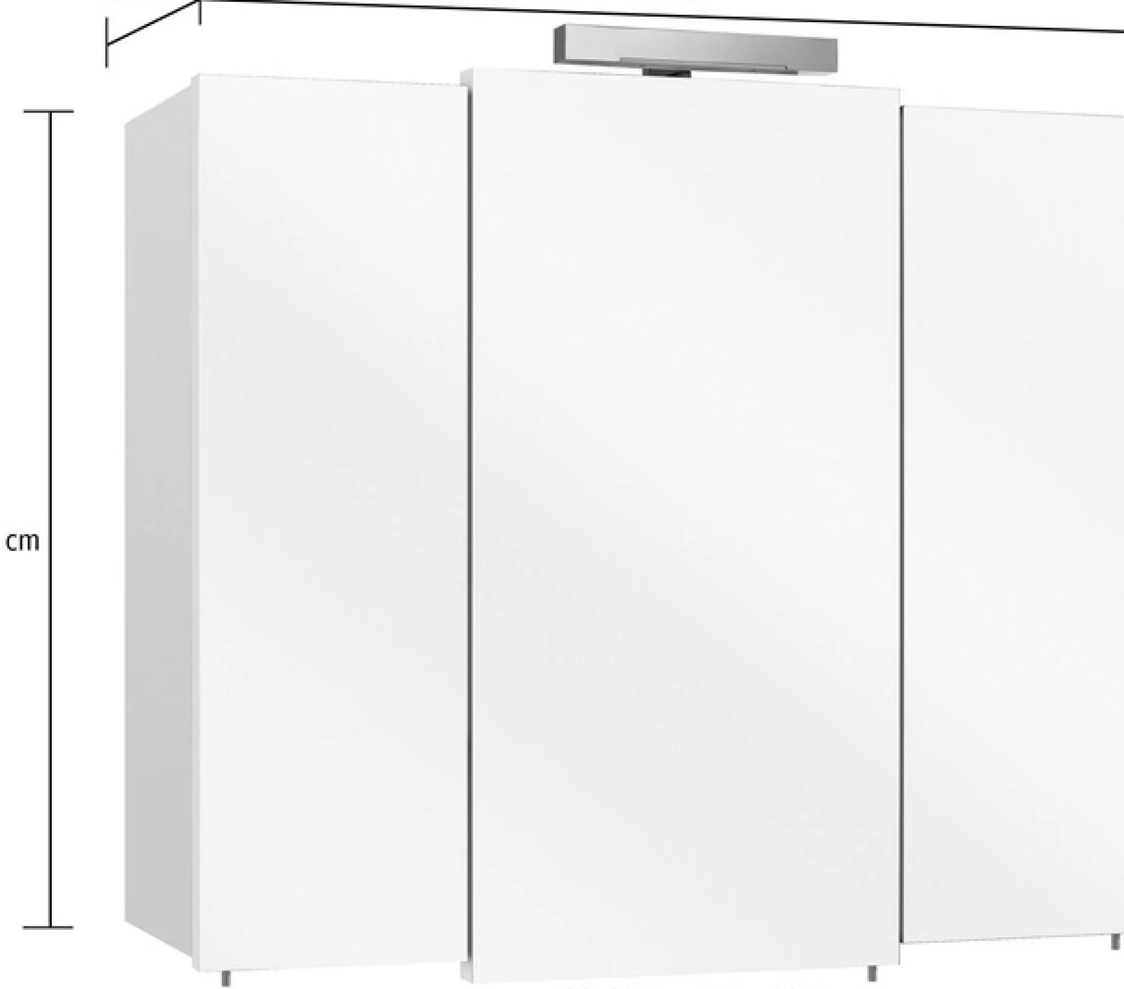 Saphir Badmöbel-Set »Quickset 312 5-teilig, Keramik-Waschtisch und LED-Spiegelschrank« Set, 5 Stk. tlg.