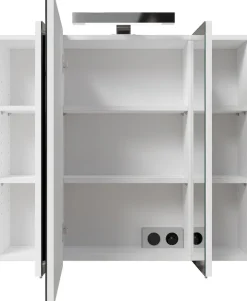 Saphir Badmöbel-Set »Quickset 312 5-teilig, Keramik-Waschtisch und LED-Spiegelschrank« Set, 5 Stk. tlg.