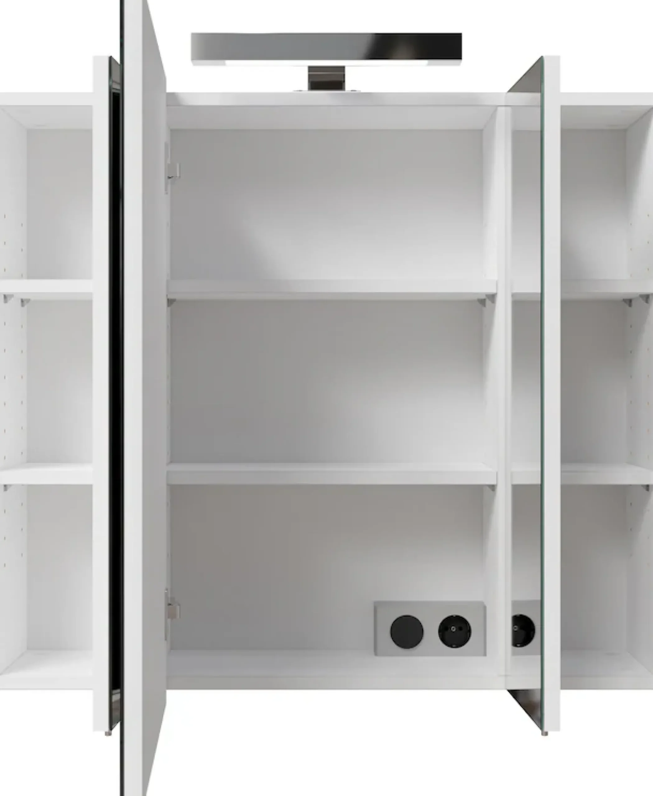 Saphir Badmöbel-Set »Quickset 312 5-teilig, Keramik-Waschtisch und LED-Spiegelschrank« Set, 5 Stk. tlg.