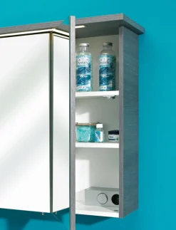 Saphir Badmöbel-Set »Quickset 3-teilig, Mineralmarmor-Waschtisch und LED-Spiegelschrank« 4 Stk. tlg.