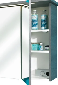 Saphir Badmöbel-Set »Quickset 3-teilig, Mineralmarmor-Waschtisch und LED-Spiegelschrank« 4 Stk. tlg.
