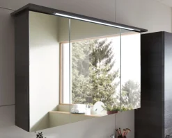 Saphir Badmöbel-Set »Quickset 3-teilig, Mineralmarmor-Waschtisch und LED-Spiegelschrank« 4 Stk. tlg.