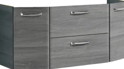 Saphir Badmöbel-Set »Quickset 3-teilig, Mineralmarmor-Waschtisch und LED-Spiegelschrank« 4 Stk. tlg.
