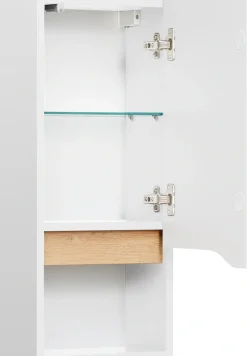 Saphir Badmöbel-Set »Quickset 5-teilig, Waschbeckenunterschrank mit LED-Spiegelschrank« 11 Stk. tlg.