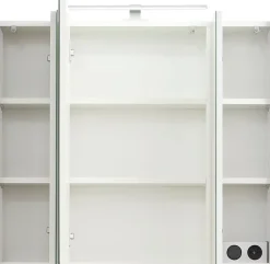 Saphir Badmöbel-Set »Quickset 5-teilig, Keramik-Waschtisch und LED-Spiegelschrank« 7 Stk. tlg.