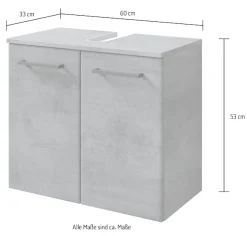 Saphir Badmöbel-Set »Quickset 945 4-teilig, Waschbeckenunterschrank und LED-Spiegelschrank« 4 Stk. tlg.