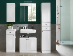 Saphir Badmöbel-Set »Quickset 955 5-teilig, Waschbeckenunterschrank und LED-Spiegelschrank« Set, 5 Stk. tlg.