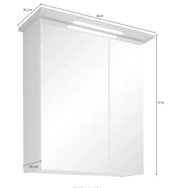 Saphir Badmöbel-Set »Quickset 5-teilig, Waschbeckenunterschrank mit LED-Spiegelschrank« 5 Stk. tlg.