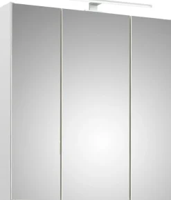 Saphir Badmöbel-Set »Quickset 4-teilig, Waschbeckenunterschrank mit LED-Spiegelschrank« 8 Stk. tlg.