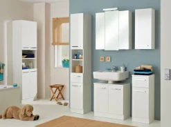 Saphir Badmöbel-Set »Quickset 335 6-teilig, Waschbeckenunterschrank mit LED-Spiegelschrank« 6 Stk. tlg.