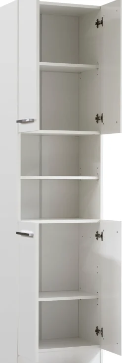 Saphir Badmöbel-Set »Quickset 335 6-teilig, Waschbeckenunterschrank mit LED-Spiegelschrank« 6 Stk. tlg.