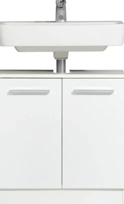 Saphir Badmöbel-Set »Quickset 335 6-teilig, Waschbeckenunterschrank mit LED-Spiegelschrank« 6 Stk. tlg.