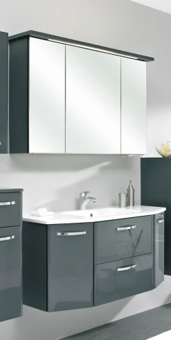 Saphir Badmöbel-Set »Quickset 327 2-teilig, Waschplatz und LED-Spiegelschrank« Set, 2 Stk. tlg.
