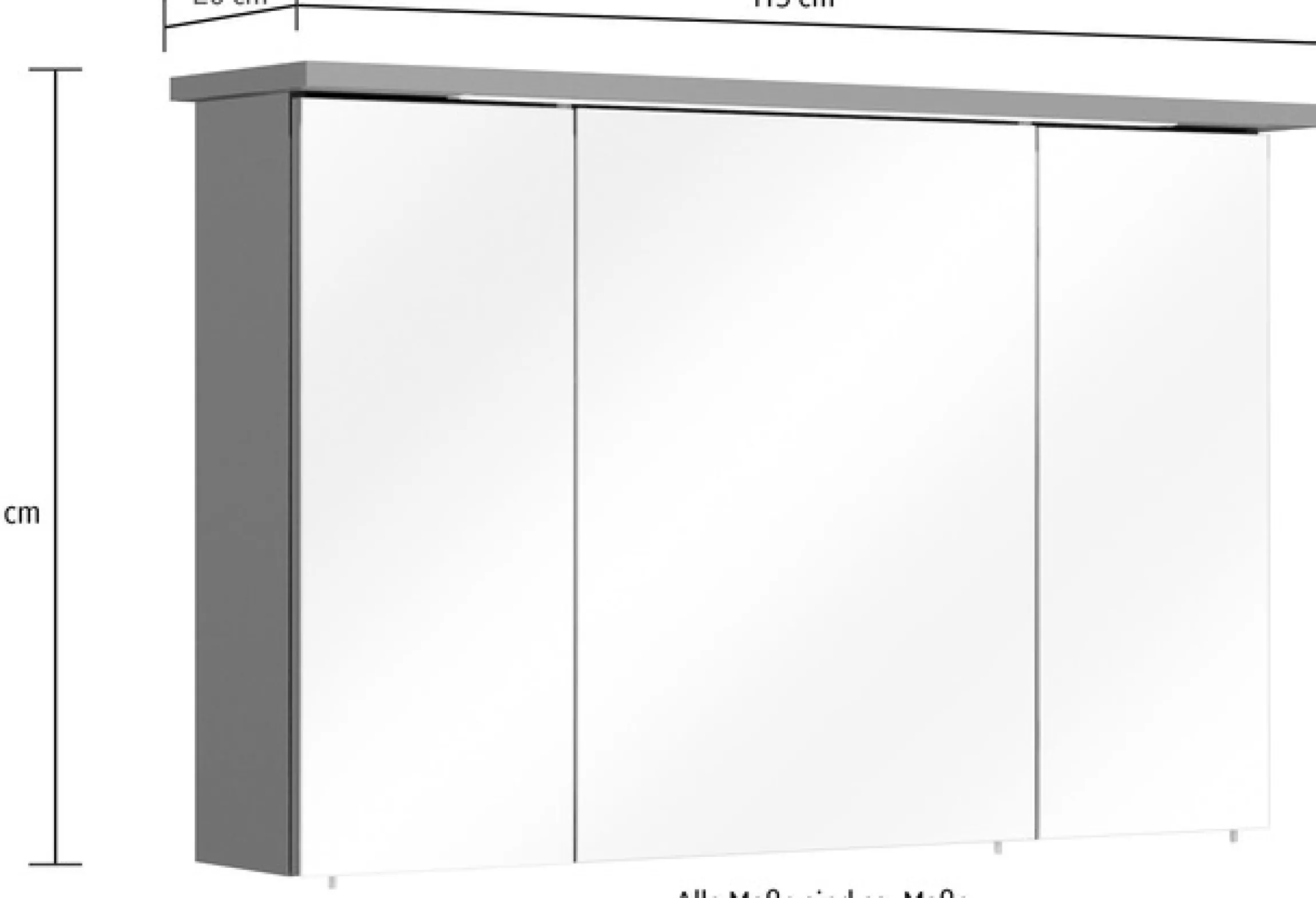 Saphir Badmöbel-Set »Quickset 327 2-teilig, Waschplatz und LED-Spiegelschrank« Set, 2 Stk. tlg.