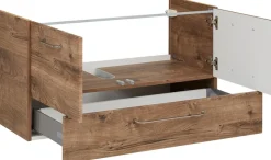 Saphir Badmöbel-Set »Quickset 943 2-teilig, Mineralmarmor-Waschtisch und LED-Spiegelschrank« Set,