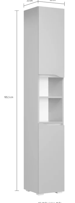 Saphir Badmöbel-Set »Quickset 5-teilig, Waschbeckenunterschrank mit LED-Spiegelschrank« 5 Stk. tlg.