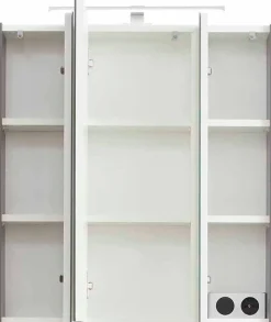Saphir Badmöbel-Set »Quickset 5-teilig, Waschbeckenunterschrank mit LED-Spiegelschrank« 5 Stk. tlg.