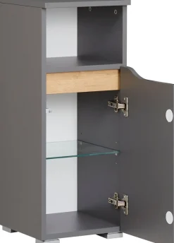 Saphir Badmöbel-Set »Quickset 5-teilig, Waschbeckenunterschrank mit LED-Spiegelschrank« 5 Stk. tlg.