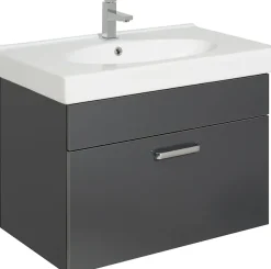 Saphir Badmöbel-Set »Quickset 2-teilig, Keramikwaschtisch mit LED-Spiegelschrank, Bad-Set« 2 Stk. tlg.