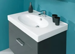 Saphir Badmöbel-Set »Quickset 2-teilig, Keramikwaschtisch mit LED-Spiegelschrank, Bad-Set« 2 Stk. tlg.