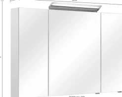 Saphir Badmöbel-Set »Quickset 341 3-teilig, Mineralmarmor-Waschtisch und LED-Spiegelschrank« Set, 3 Stk. tlg.