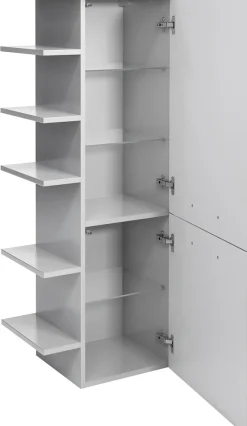 Saphir Badmöbel-Set »Quickset 341 3-teilig, Mineralmarmor-Waschtisch und LED-Spiegelschrank« Set, 3 Stk. tlg.