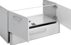 Saphir Badmöbel-Set »Quickset 341 3-teilig, Mineralmarmor-Waschtisch und LED-Spiegelschrank« Set, 3 Stk. tlg.
