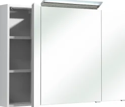 Saphir Badmöbel-Set »Quickset 341 3-teilig, Mineralmarmor-Waschtisch und LED-Spiegelschrank« Set, 3 Stk. tlg.