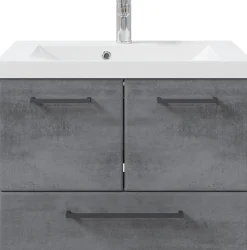 Saphir Badmöbel-Set »Quickset 945 3-teilig, Mineralmarmor-Waschtisch mit LED-Spiegelschrank« 4 Stk. tlg.