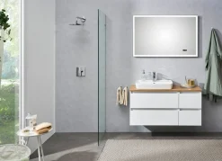 Saphir Badmöbel-Set »Quickset 360 2-teilig, mit Keramik-Aufsatzbecken und LED-Spiegel« Set, 2 Stk. tlg.