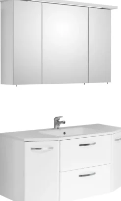 Saphir Badmöbel-Set »Quickset 326, 3-teilig, mit Mineralmarmorbecken« 3 Stk. tlg.