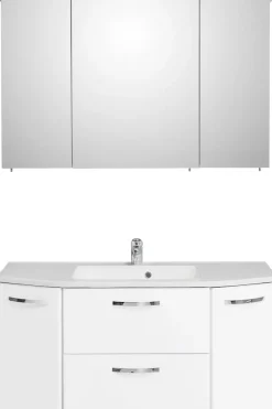 Saphir Badmöbel-Set »Quickset 326, 3-teilig, mit Mineralmarmorbecken« 3 Stk. tlg.