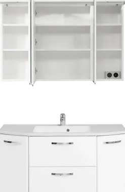 Saphir Badmöbel-Set »Quickset 326, 3-teilig, mit Mineralmarmorbecken« 3 Stk. tlg.
