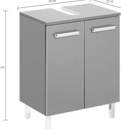 Saphir Badmöbel-Set »Quickset 311 5-teilig, Waschbeckenunterschrank und LED-Spiegelschrank« Set, 5 Stk. tlg.
