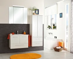 Saphir Badmöbel-Set »Quickset 341 3-teilig, Keramik-Waschtisch und LED-Spiegelschrank« Set, 3 Stk. tlg.