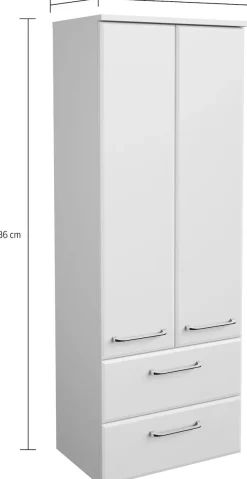 Saphir Badmöbel-Set »Quickset 341 3-teilig, Keramik-Waschtisch und LED-Spiegelschrank« Set, 3 Stk. tlg.