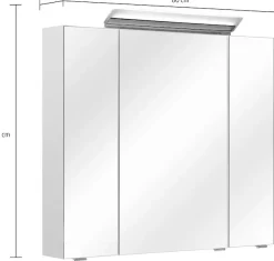 Saphir Badmöbel-Set »Quickset 341 3-teilig, Keramik-Waschtisch und LED-Spiegelschrank« Set, 3 Stk. tlg.
